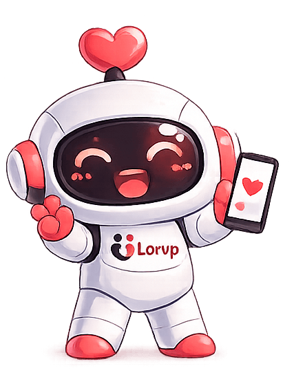 LovBot holding a phone